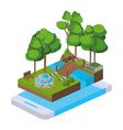 Cartoon forest landscape 3 Royalty Free Vector Image
