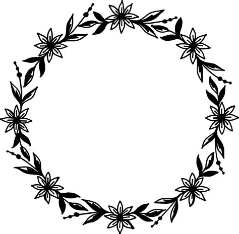 10 Circle Floral Frame Vector (PNG Transparent, SVG) | OnlyGFX.com