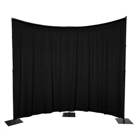 3 PC Set | 11 FT Heavy Duty Metal Curved Curtain Backdrop Stand | TableclothsFactory