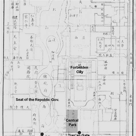 Map of Imperial City in Early Republic Era (Source: Beijing Memory ...