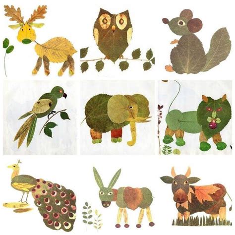 #tiere#aus#blattern# | Leaf crafts, Nature crafts, Leaf animals