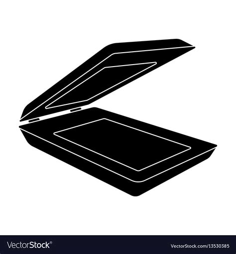 Scanner icon in black style isolated on white Vector Image