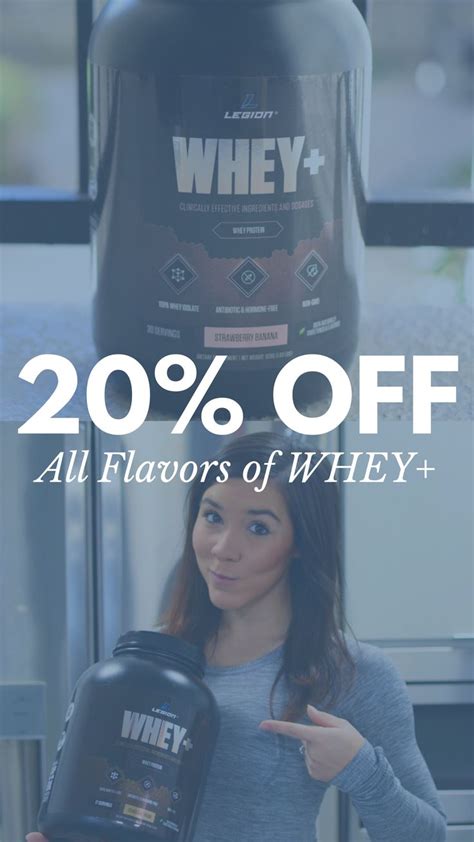 Right now, SAVE 20% off all flavors of Whey+ 😋 https://legionathletics ...