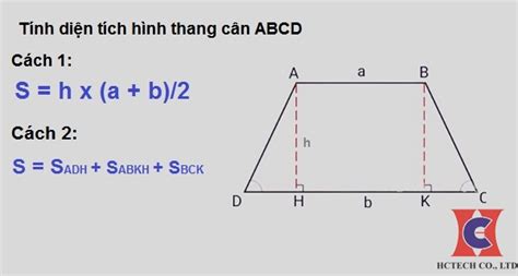 Tính diện tích hình thang cân