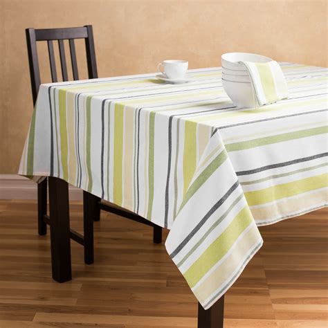 Linen Tablecloth Barcode-Striped Rectangular Cotton Tablecloth ...