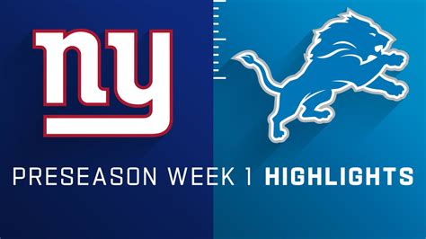 New York Giants vs. Detroit Lions highlights | Preseason Week 1