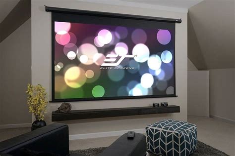 Elite Screens 125-INCH Spectrum RC1, Motorized Electric Projector Screen Home Theater 8K/4K ...