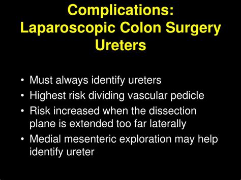 PPT - Complications of Laparoscopic Colectomy PowerPoint Presentation ...