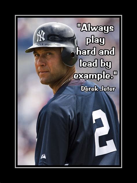 Derek Jeter Baseball Motivation Poster Son Inspiration Wall