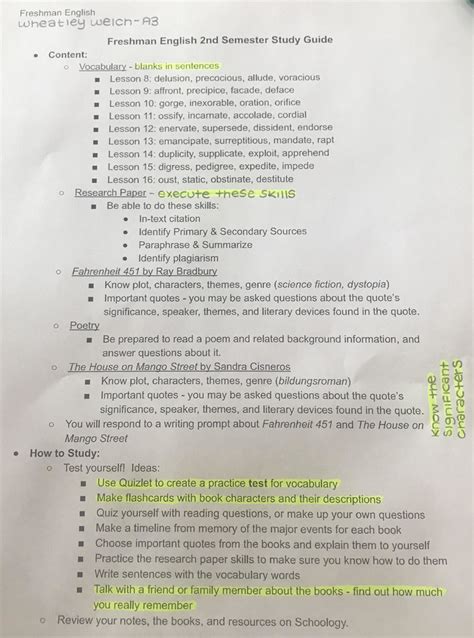 Freshman English Final Exam Review- Vocabulary Diagram | Quizlet