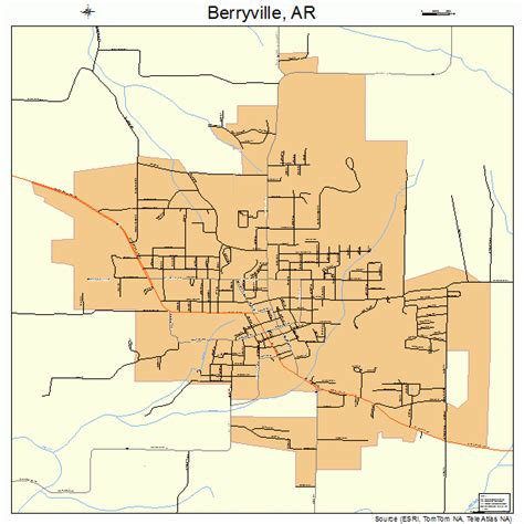 Berryville Arkansas Street Map 0505560