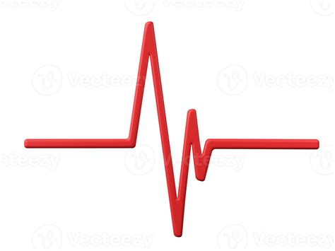 3D Heartbeat line isolated on transparent background PNG file format. 18971611 PNG