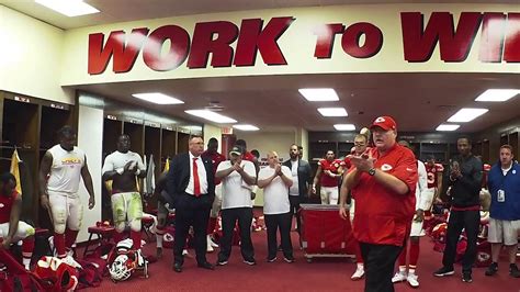 Kansas City Chiefs celebrate in the locker room after defeating the Jaguars