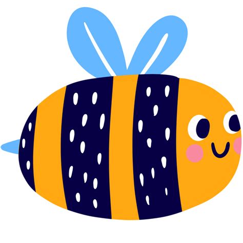 Cartoon cute funny bee clipart. 8489454 PNG