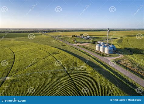 Corn field aerial view stock image. Image of landscape - 122849023