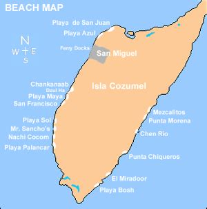 Cozumel Beach Guide, East End, West End, North Side