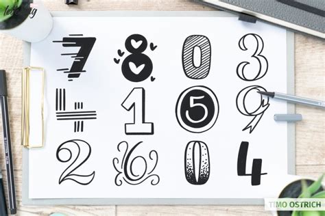 Lettering numbers: How to draw them properly (+ different Styles)