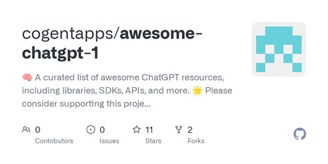 GitHub - cogentapps/awesome-chatgpt-1: 🧠 A curated list of awesome ...