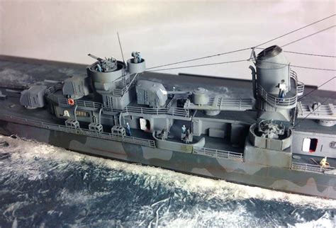 USS Fletcher (DD-445) Tamiya 1/350 Scale Model Diorama. (modelshipgallery.com) #1E | Model ...