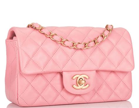 CHANEL RECTANGULAR MINI CLASSIC FLAP BAG PINK Lambskin | Pink chanel bag, Classic flap bag ...