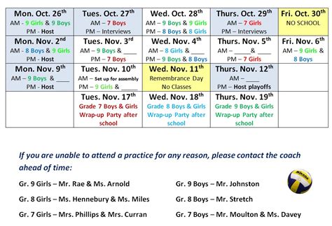 MidSun School Blog: Volleyball Practice Schedule 2015-2016