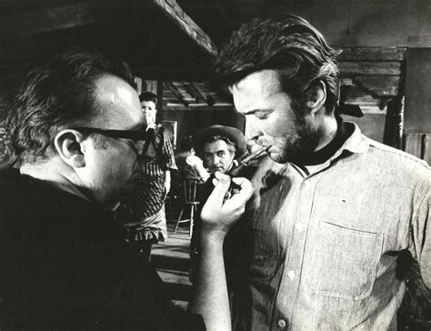 Sergio Leone and Clint Eastwood behind the scenes of For a Few Dollars ...