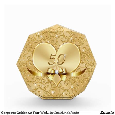 Gorgeous Golden 50 Year Wedding Anniversary Gift | Zazzle.com | 50th year wedding anniversary ...