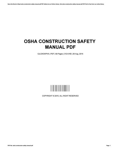 Osha construction safety manual pdf by DaphneHagen1304 - Issuu