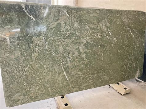 Green granite slabs