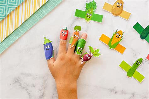 Vegetable DIY Finger Puppets - Made To Be A Momma