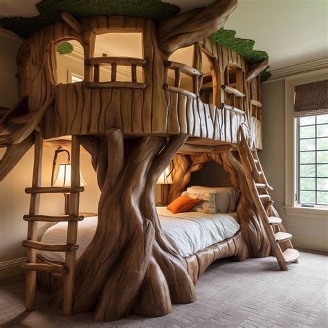 TreeHouse-Inspired Bunk Bed Designs: Childhood Dream Rooms