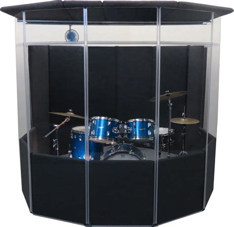 ClearSonic IsoPac A Drum Acoustic Isolation Booth w/ Closed Roof Dark Gray