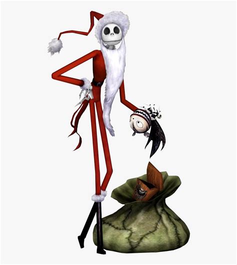 Jack Skellington With Santa Hat , Free Transparent Clipart - ClipartKey