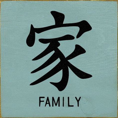 Chinese Symbol for Family 7x7 Wood Sign - Country Marketplace | Japanese tattoo symbols, Chinese ...