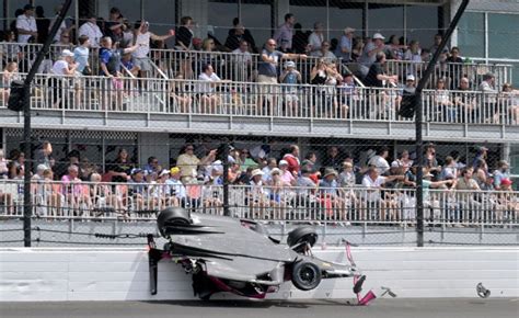 Felix Rosenqvist, Kyle Kirkwood crash out of Indy 500, send tire over stands