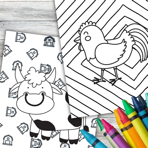 Farm Animal Coloring Pages (FREE Download) • In the Bag Kids' Crafts