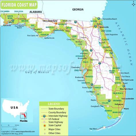 Map Of Florida West Coast Beaches - Printable Maps