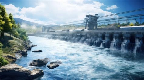 Premium AI Image | Hydroelectric Power Plant Dam