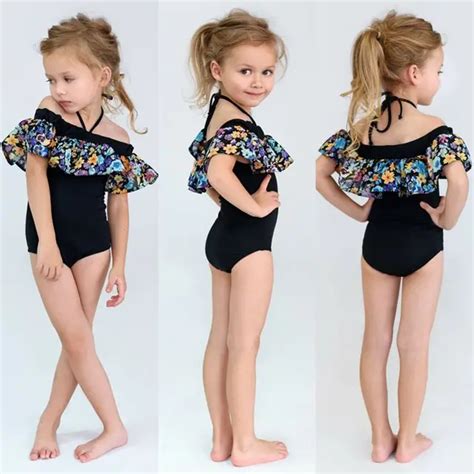 2PCS Kids Baby Girls Swimwear Bikini Flower Ruffle One Piece Tankini Swimsuit Bathing Suit ...