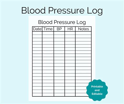 Monthly Blood Pressure Chart Systolic/diastolic Blood UK ...