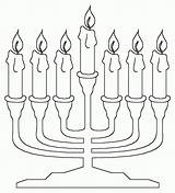 Printable Menorah Coloring Page sketch template