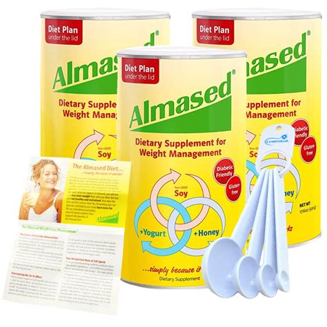 Almased Diet Protein Powder 3 Pack with Measure Spoon Set - Walmart.com ...