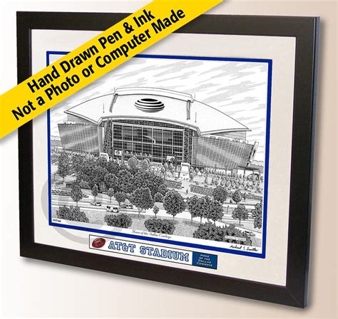 Dallas Cowboys | AT&T Stadium | Wall Art Print | Michael Smith Graphics