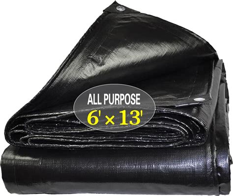 Tarps Heavy Duty Waterproof 6x13ft,TEZONG Poly Tarp Multipurpose ...