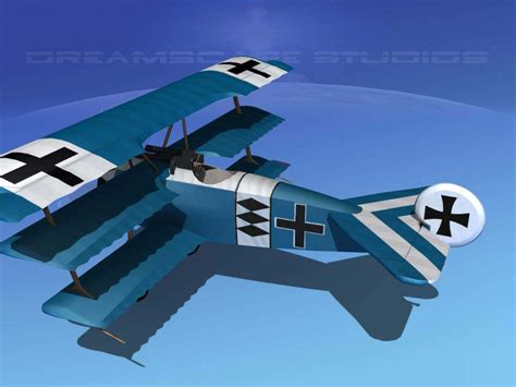 Fokker DR-1 Triplane V10 3D Model by Dreamscape Studios