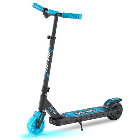 Neon Edge Electric Scooter for Kids Age 8+ Years Blue, LED Light Up Wheel, Up to 40 min ...