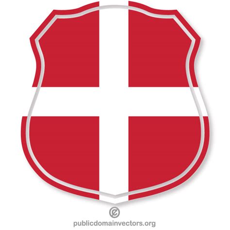 Denmark coat of arms flag