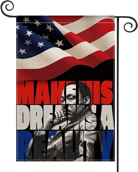 Martin Luther King Jr Garden Flag Double Sided MLK American US Flag ...