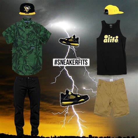 What To Wear With The Air Jordan 4 "Thunder" - SneakerFits | Mens ...