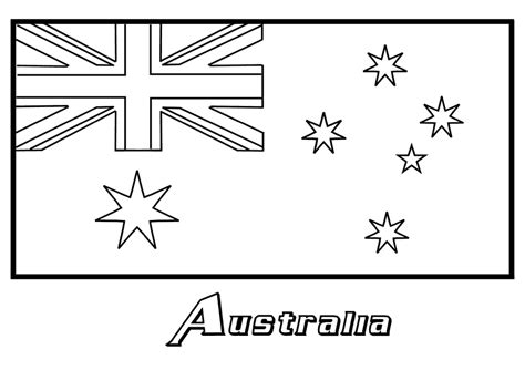 Australian Flag Outline